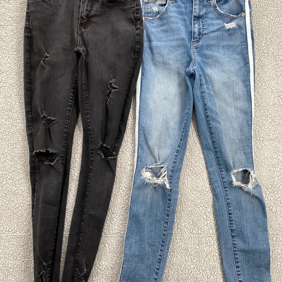 🎁5/$25 Bluenotes Garage Jeans Juniors Size 1 High Rise Ankle Jeggings Denim - Picture 1 of 15